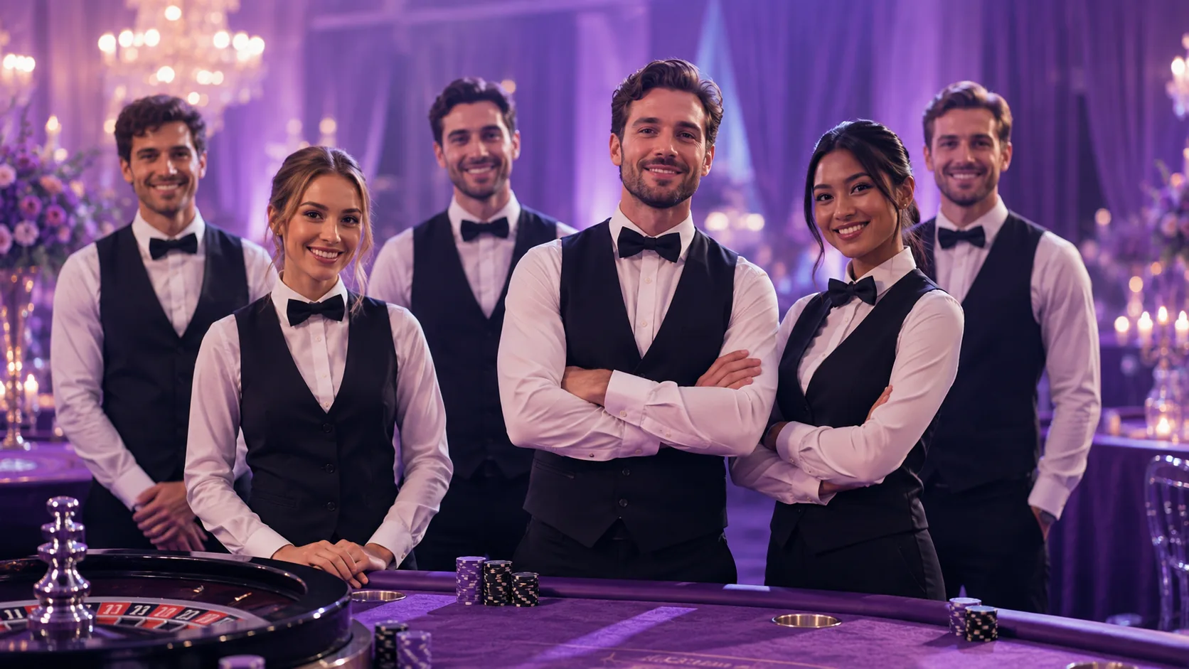 EliteGameNights event team ready to host guests